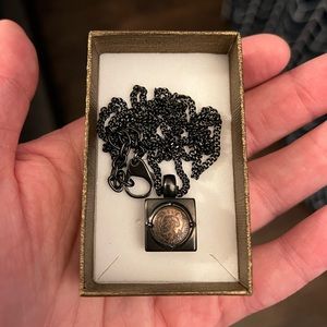 Diesel Only The Brave Black Stainless & Copper Necklace